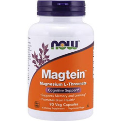 NOW Foods Magtein / Magnesium L-Threonate 90 капсули, 30 Дози