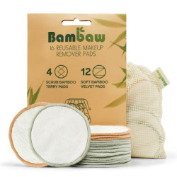 BAMBAW - ТАМПОНИ ЗА ГРИМ ЗА МНОГОКРАТНА УПОТРЕБА - ПАКЕТ ОТ 16 БРОЯ