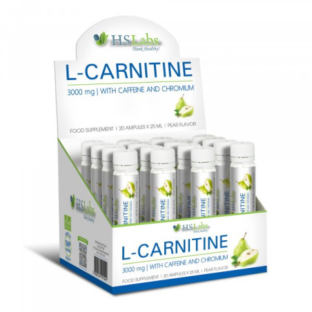 HS LABS - L-CARNITINE 3000 - WITH CAFFEINE AND CHROMIUM - 25 ml