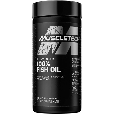 MuscleTech - Platinum 100% Omega Fish Oil - 100 softgels