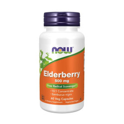 NOW - Elderberry Extract 500 МГ - 60 Капсули
