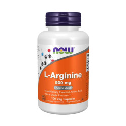 NOW - L-Arginine 500 МГ - 100 Капсули