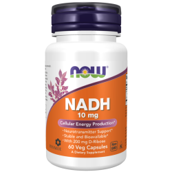 NOW - NADH 10 мг + 200 мг Ribose - 60 капсули