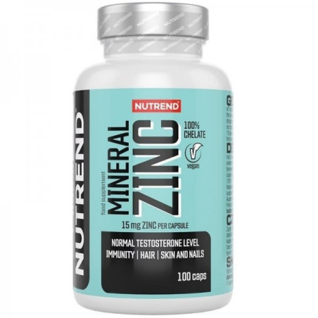 NUTREND - Mineral Zinc 100% Chelate 15 mg - 100 Veg Capsules
