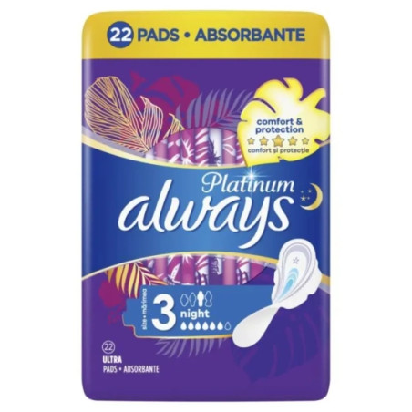 Дамски превръзки always platinum night quattro x22