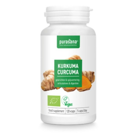PURASANA - БИО КУРКУМА 325 мг - 120 веган капсули