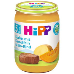 HIPP 9% ДДС Картофи, Тиква, Телешко 6270, пюре, 190 гр