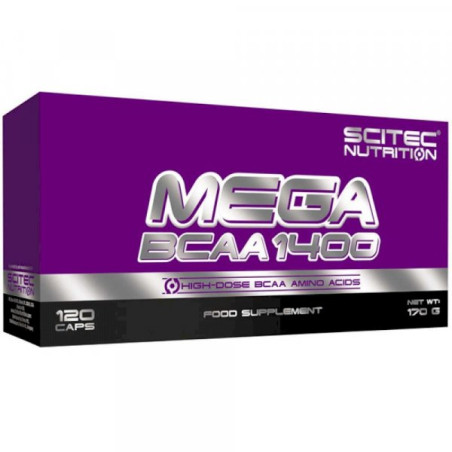 SCITEC - Mega BCAA 1400 - 120 Капсули