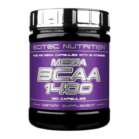 SCITEC - Mega BCAA 1400 - 180 Капсули
