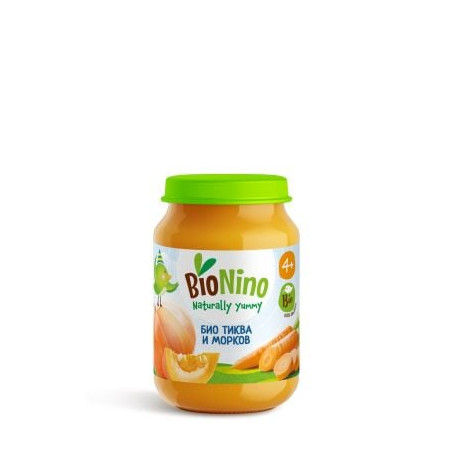 BN2270 БИО ПЮРЕ ТИКВА И МОРКОВ, 4+М 190ГР