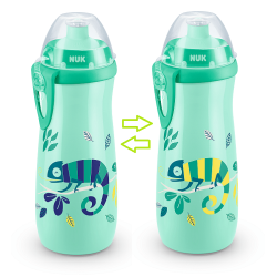 NUK Чаша Sports Cup с клапа, 450мл, 24+мес., Chameleon - Зелен