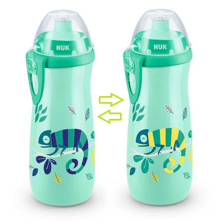 NUK Чаша Sports Cup с клапа, 450мл, 24+мес., Chameleon - Зелен