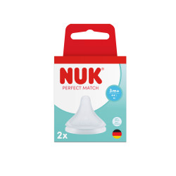 NUK Perfect Match биберон за хранене силикон M 3+, 2бр.