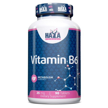 HAYA LABS Vitamin B6 / 25mg. / 90 Tabs.