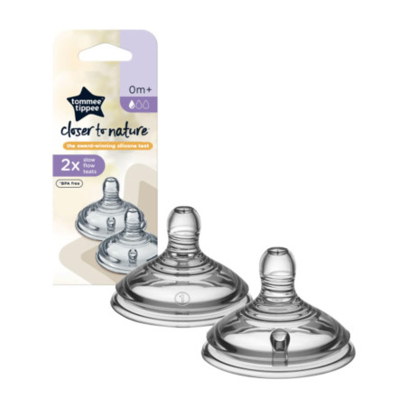 Tommee Tippee БИБЕРОН EASI VENT SLOW - 1 КАПКА 0м+ (2 бр./оп.)