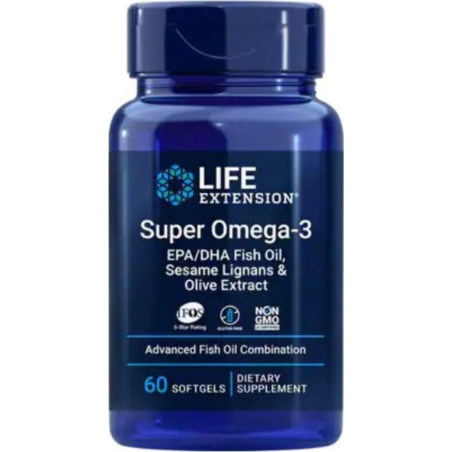 Super Omega-3 / Омега-3 от риба с добавени Лигнан от сусам и Маслина х 60 софтгел капсули