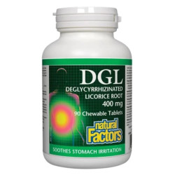 DGL Женско биле дъвчащи таблетки за добро храносмилане 400мг х90 Natural Factors