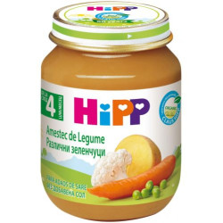 HIPP 9% ДДС Различни зеленчуци 4013, пюре, 125 гр