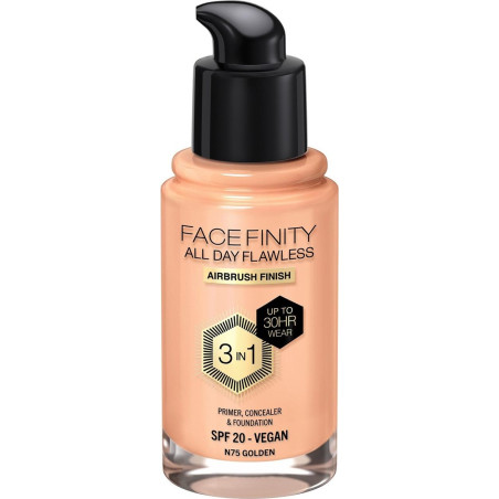 Max Factor Foundation All Day Flawless 3in1 № 75, "Golden"