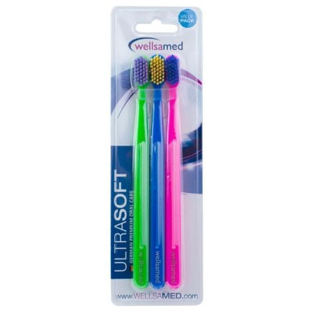 Wellsamed четка за зъби Ultrasoft  3 бр. в блистер