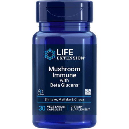 Mushroom Immune with Beta Glucans / Медицински гъби и бета глюкани, 30 капсули