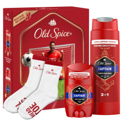 OLD SPICE Captain, комплект за мъже, душ гел 3в1 250мл + стик дезодорант 50мл + чорапи