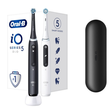 ORAL-B Комплект Ел.Четка Io5 Duo Black+White, козметика