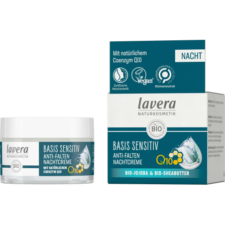 lavera Basis Sensitiv Нощен крем Q10  50 мл