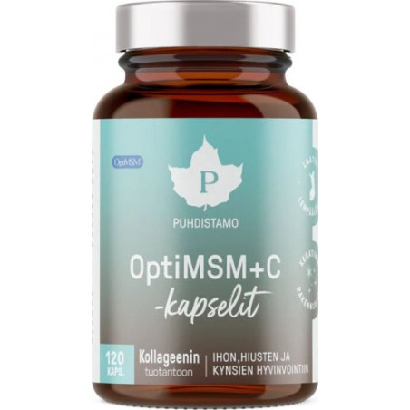 Красива кожа - здрави стави - OptiMSM+ Витамин С и Молибден, 120 капсули