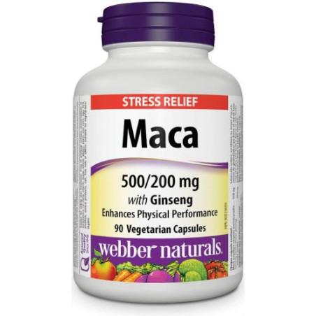 Maca Energy with Ginseng - Мака и Корейски женшен, 90 капсули Webber Naturals