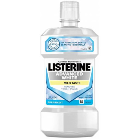Listerine вода за уста Advanced White Mild taste 500 мл