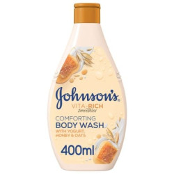 Johnson's душ гел с йогурт, овес и мед 400 мл