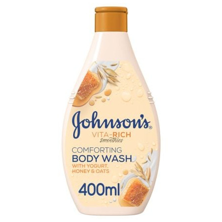 Johnson's душ гел с йогурт, овес и мед 400 мл