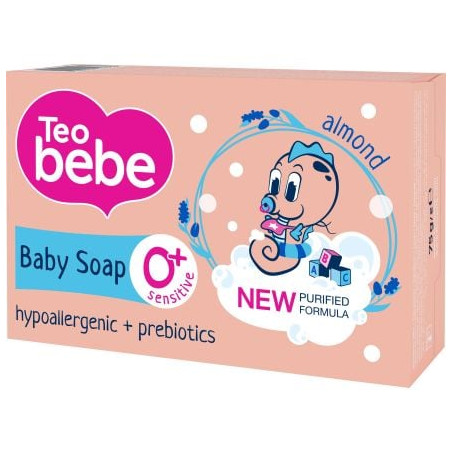 TEO BEBE ТВЪРД САПУН С МАСЛА БАДЕМ 75 гр