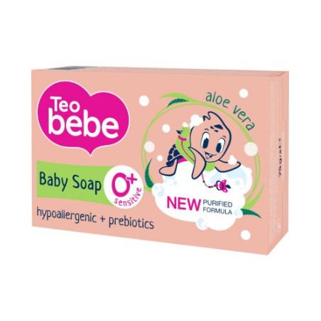 TEO BEBE ТВЪРД САПУН С МАСЛА АЛОЕ 75 гр