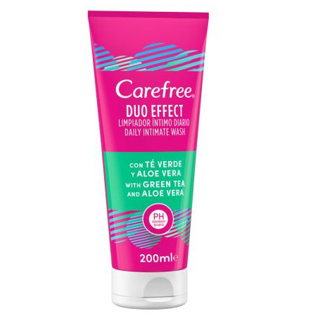Carefree Duo Effect интимен душ гел с Алое и Зелен чай 200 мл