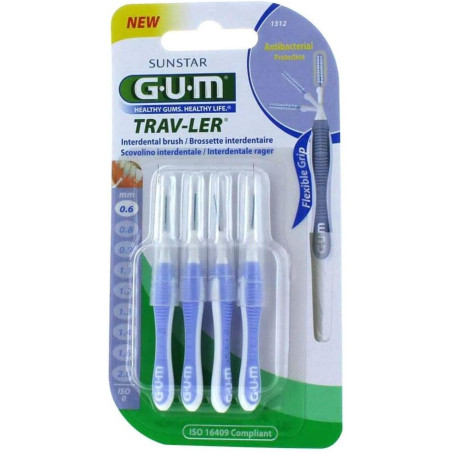 GUM интердентална четка за зъби  0.6 мм х 4 бр. TRAV-LER