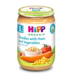 HIPP Шунка, зеленчуци, макарони 6540, пюре, 220 гр