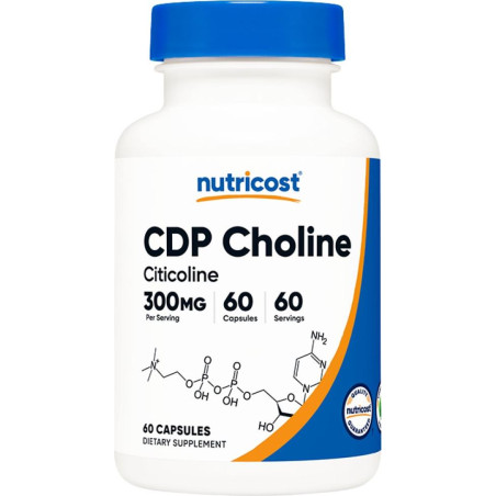 Нервна система - Цитиколин (CDP Choline), 300 mg x 60 капсули Nutricost