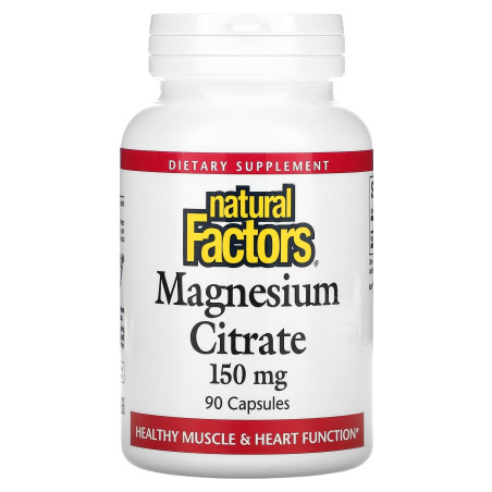 Magnesium Citrate/ Магнезий (цитрат) 150 mg х 90 капсули Natural Factors