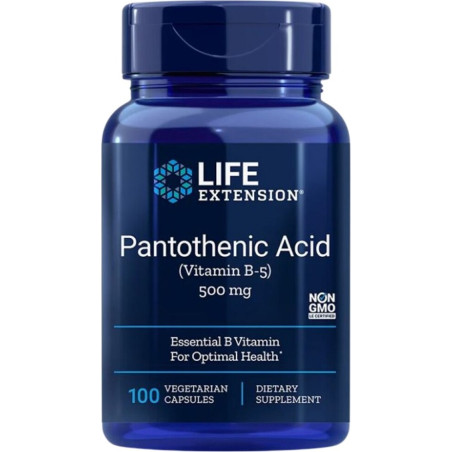 Пантотенова киселина (витамин В5) - Pantothenic Acid Vitamin B5, 500 mg x 100 V капсули