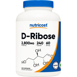 Енергия и издръжливост - Д-Рибоза, 2800 mg/240 капсули D-Ribose Nutricost