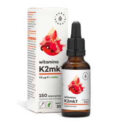 Подобрява плътността на костите - Витамин К2 (МК7), 30 ml капки Aura Herbals