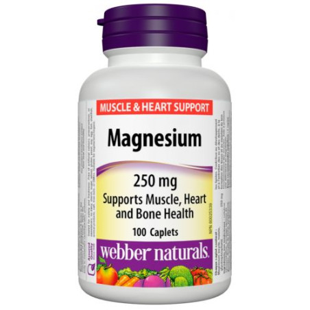 Magnesium/ Магнезий 250 mg x 100 каплети Webber Naturals