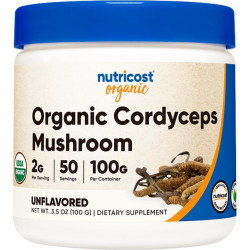 При умора и стрес - Кордицепс Органик, 100 g, прах Nutricost