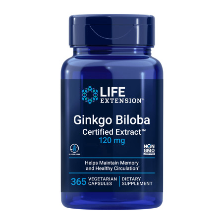 Ginkgo Biloba Certified Extract™ / Гинко билоба 120 mg х 365 капсули