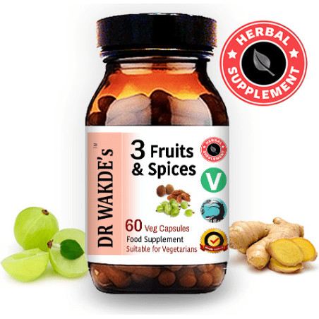 3 Fruits & Spices / 3 Плода & Подправки Аюрведа, 60 капсули DR WAKDE’s