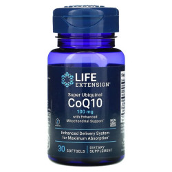 Super Ubiquinol CoQ10 with Enhanced Mitochondrial Support / Коензим Q10 100mg х 30 софтгел капсули