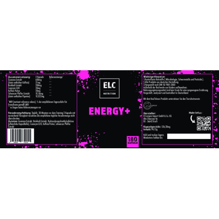 Energy+ - Енерджи плюс, 180 капсули El Compra