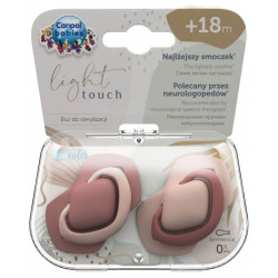 Силиликонови залъгалки със симетрична форма, PURE COLOR 18+ м, 2бр